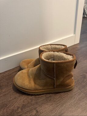UGG Chestnut Suede Shearling Lined Short Boots